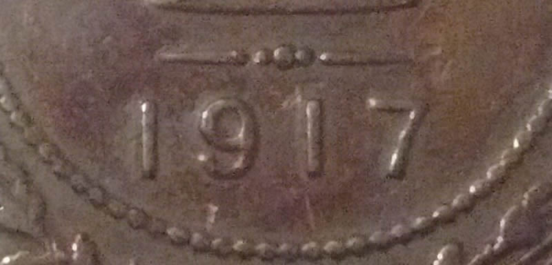 1917-NFLD-Large-One-Cent-X2-Grades-Pls